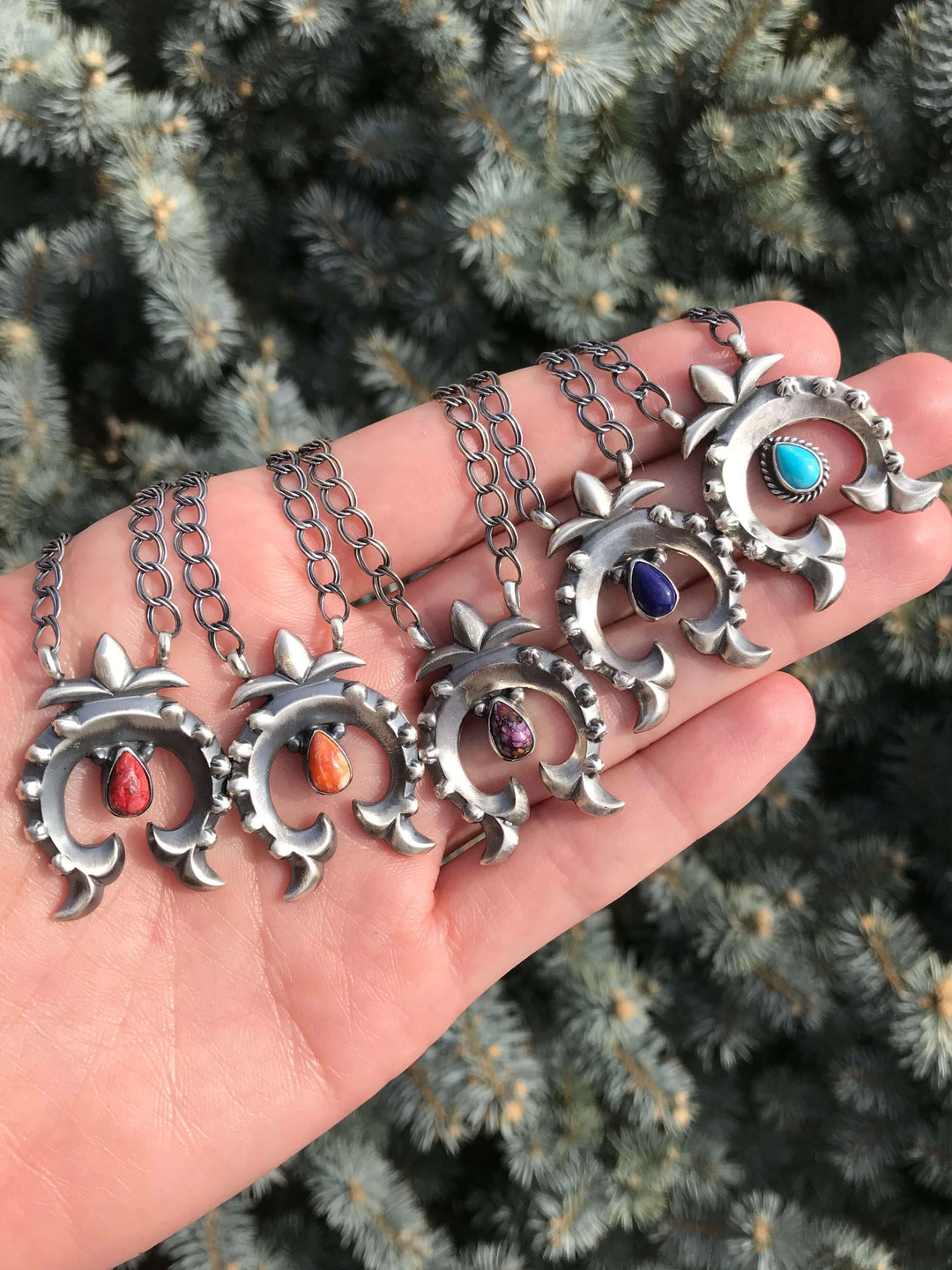 The Jojo Naja Necklace-Necklaces-Calli Co., Turquoise and Silver Jewelry, Native American Handmade, Zuni Tribe, Navajo Tribe, Brock Texas