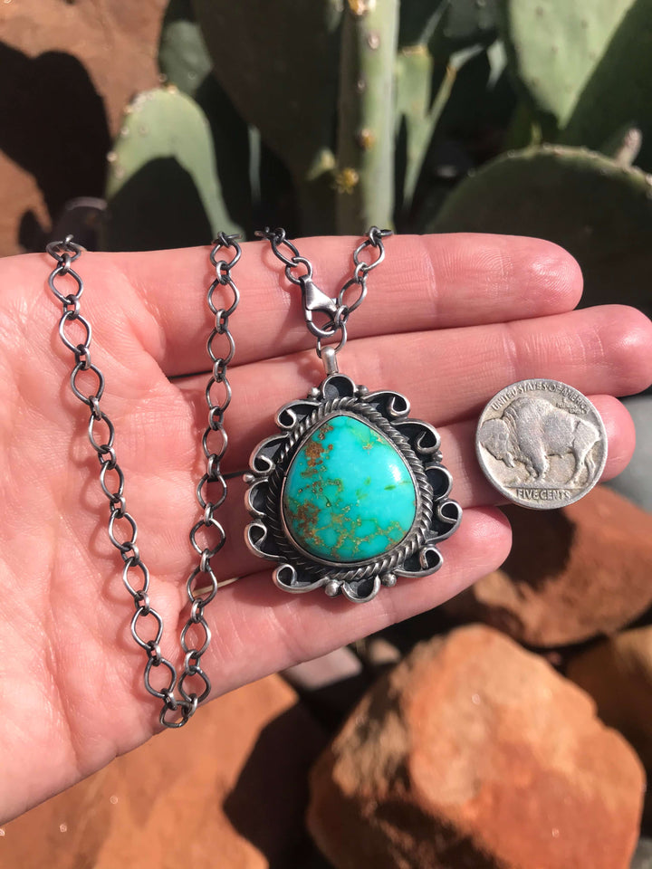 The Monument Valley Necklace, 4-Necklaces-Calli Co., Turquoise and Silver Jewelry, Native American Handmade, Zuni Tribe, Navajo Tribe, Brock Texas