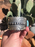 The Warrawee Turquoise Cuff-Bracelets & Cuffs-Calli Co., Turquoise and Silver Jewelry, Native American Handmade, Zuni Tribe, Navajo Tribe, Brock Texas