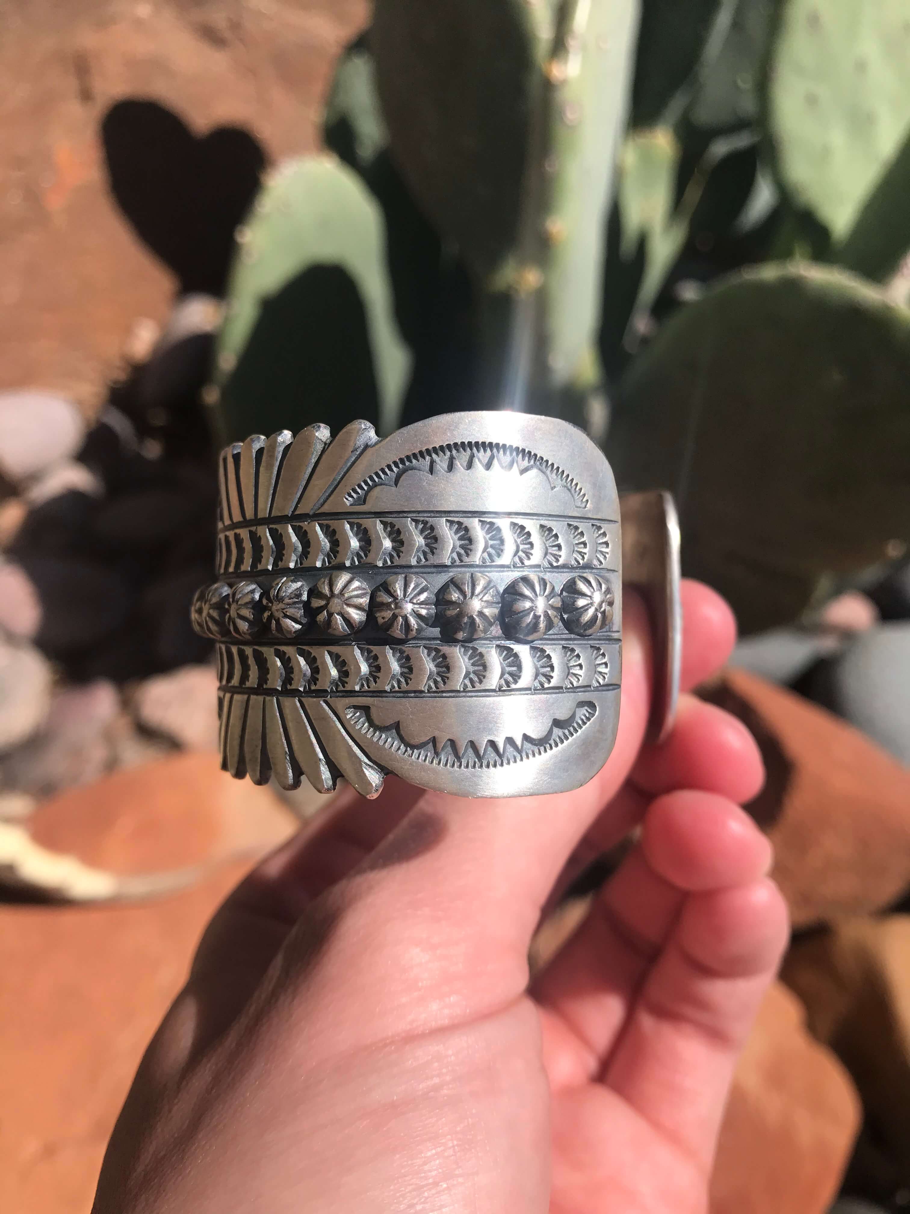 The Warrawee Turquoise Cuff-Bracelets & Cuffs-Calli Co., Turquoise and Silver Jewelry, Native American Handmade, Zuni Tribe, Navajo Tribe, Brock Texas