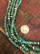 The Kelso 5 Strand Necklace, 22"-Necklaces-Calli Co., Turquoise and Silver Jewelry, Native American Handmade, Zuni Tribe, Navajo Tribe, Brock Texas