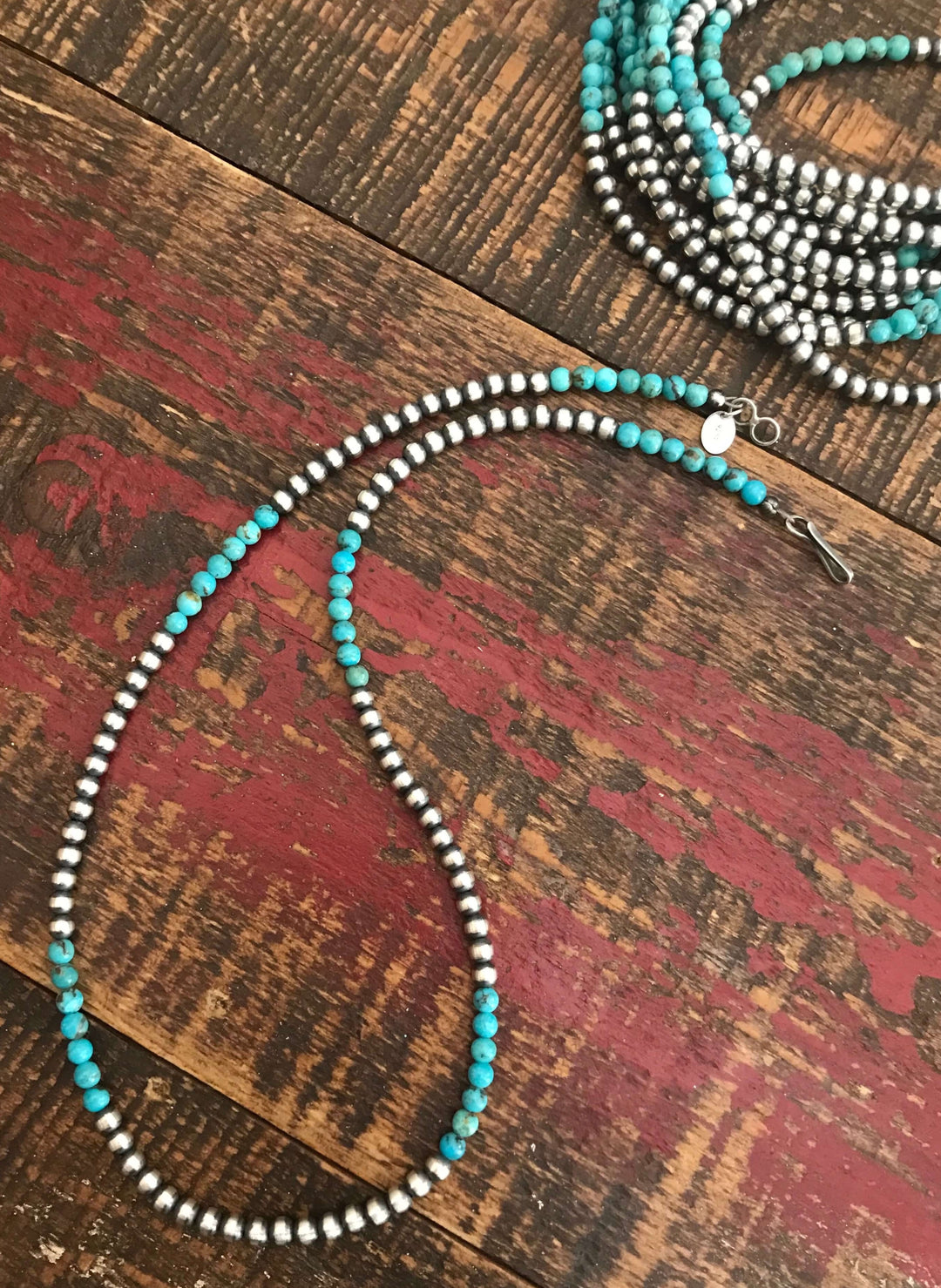 The Tinsley Necklace-Necklaces-Calli Co., Turquoise and Silver Jewelry, Native American Handmade, Zuni Tribe, Navajo Tribe, Brock Texas