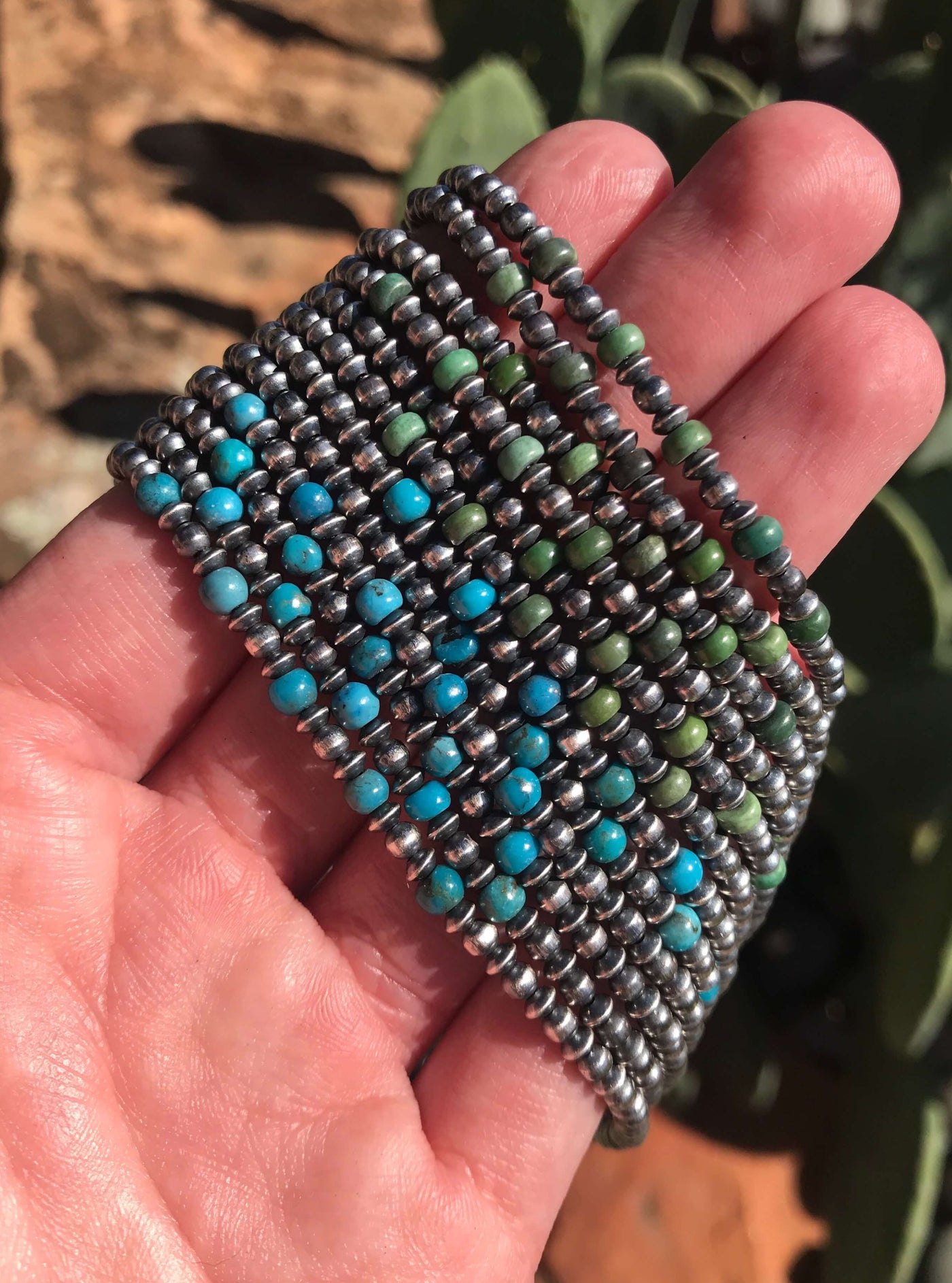 The Lowry Necklace-Necklaces-Calli Co., Turquoise and Silver Jewelry, Native American Handmade, Zuni Tribe, Navajo Tribe, Brock Texas