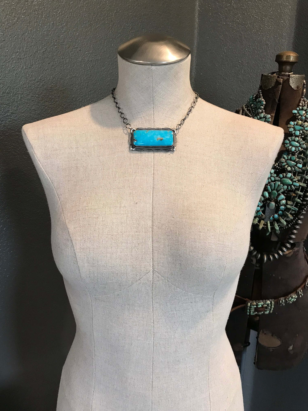 The Barcelona Neckalce-Necklaces-Calli Co., Turquoise and Silver Jewelry, Native American Handmade, Zuni Tribe, Navajo Tribe, Brock Texas