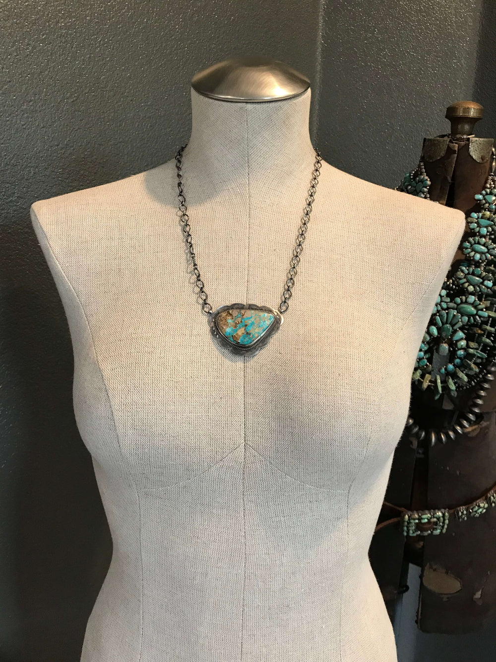 The Red Mesa Necklace, 4-Necklaces-Calli Co., Turquoise and Silver Jewelry, Native American Handmade, Zuni Tribe, Navajo Tribe, Brock Texas