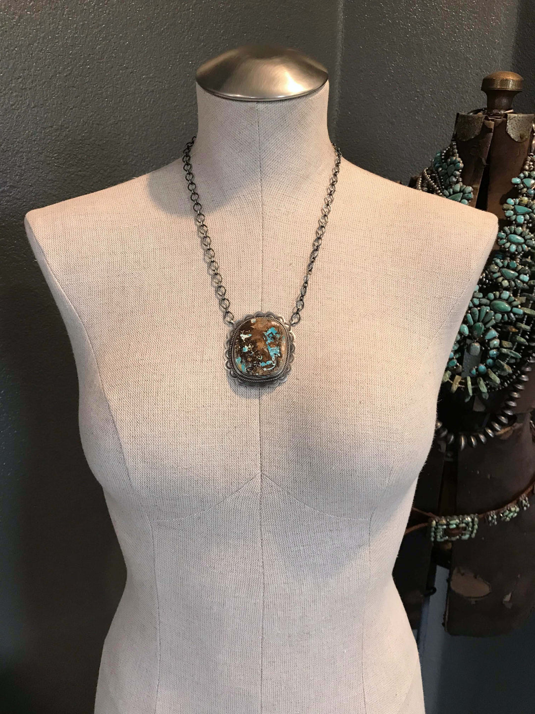 The Red Mesa Necklace, 3-Necklaces-Calli Co., Turquoise and Silver Jewelry, Native American Handmade, Zuni Tribe, Navajo Tribe, Brock Texas