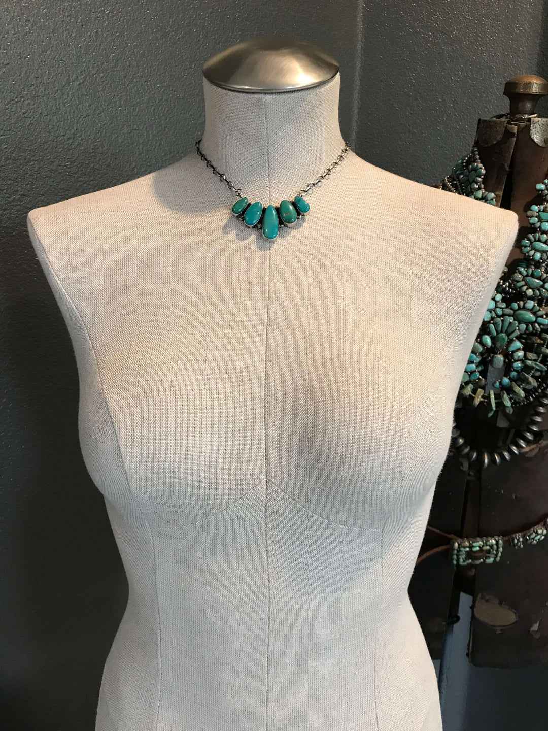 The Tullamore Necklace, 3-Necklaces-Calli Co., Turquoise and Silver Jewelry, Native American Handmade, Zuni Tribe, Navajo Tribe, Brock Texas