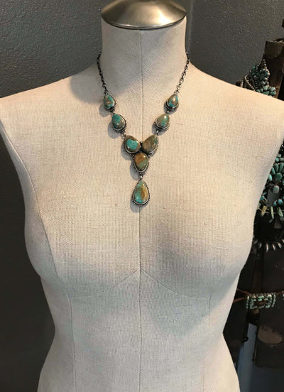 The Great Falls Necklace Set-Necklaces-Calli Co., Turquoise and Silver Jewelry, Native American Handmade, Zuni Tribe, Navajo Tribe, Brock Texas