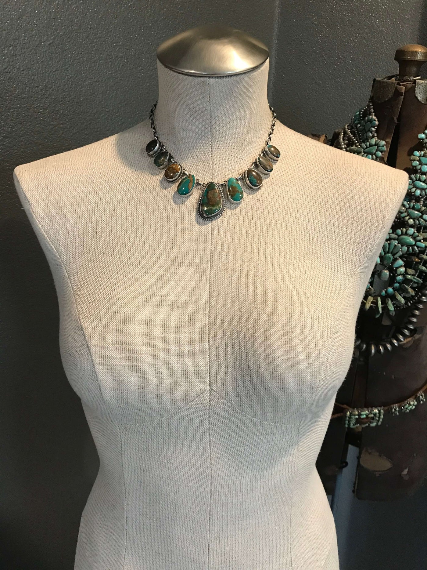 The Beckham Necklace Set-Necklaces-Calli Co., Turquoise and Silver Jewelry, Native American Handmade, Zuni Tribe, Navajo Tribe, Brock Texas