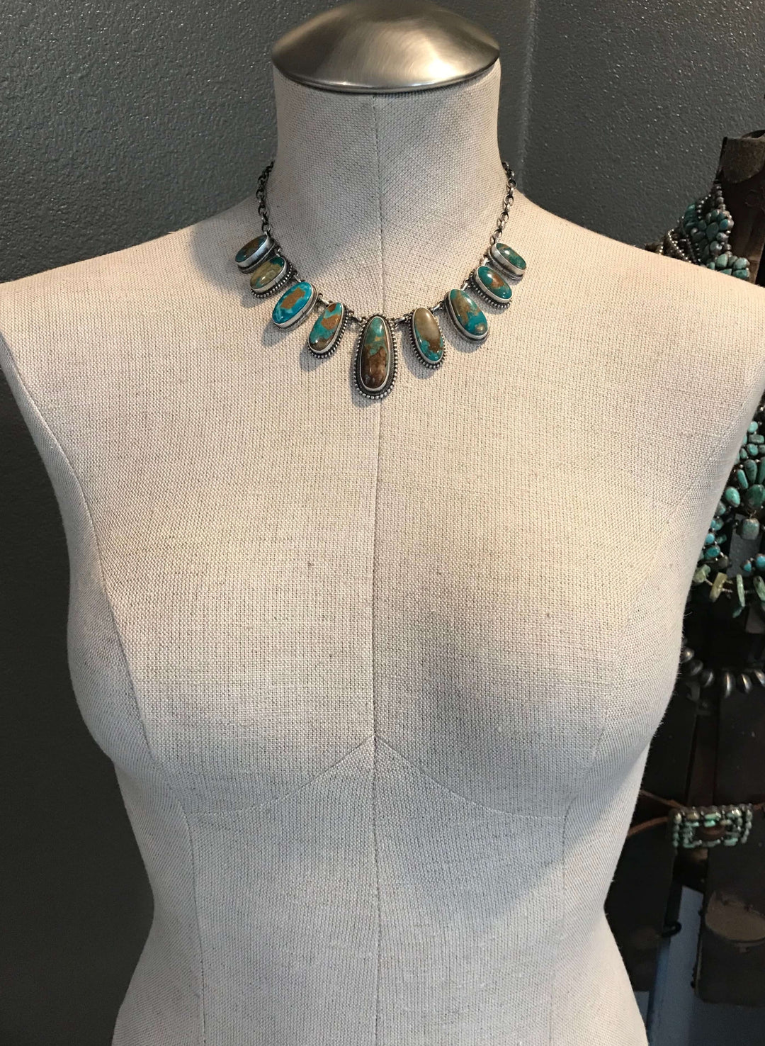 The Bluffdale Necklace Set-Necklaces-Calli Co., Turquoise and Silver Jewelry, Native American Handmade, Zuni Tribe, Navajo Tribe, Brock Texas