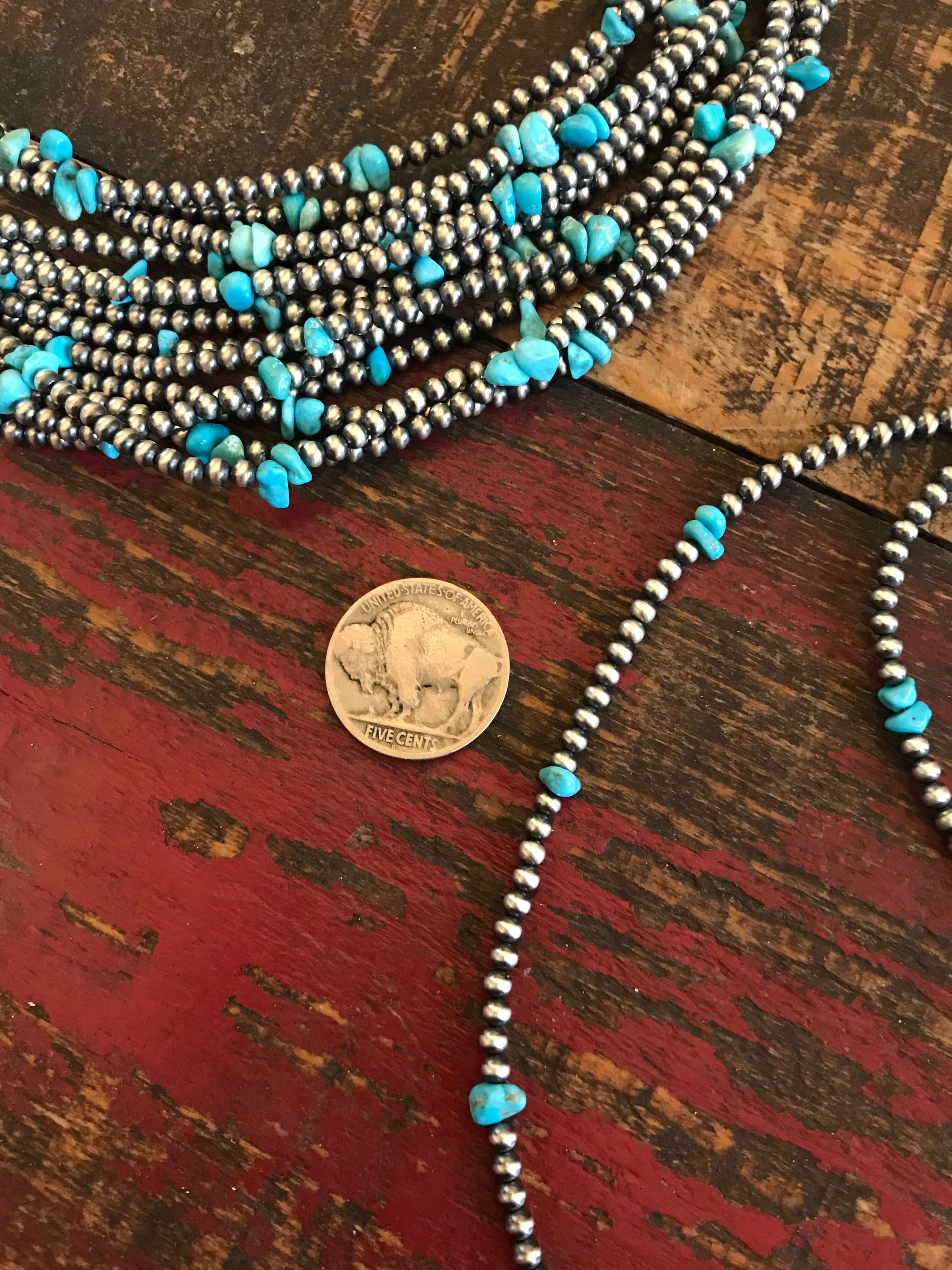 The Maizey Necklace, 18"-Necklaces-Calli Co., Turquoise and Silver Jewelry, Native American Handmade, Zuni Tribe, Navajo Tribe, Brock Texas