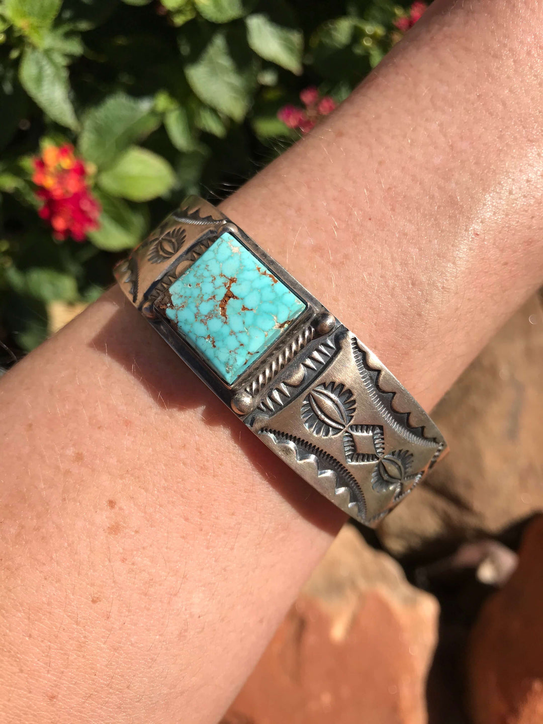 The Warminister Turquoise Cuff-Bracelets & Cuffs-Calli Co., Turquoise and Silver Jewelry, Native American Handmade, Zuni Tribe, Navajo Tribe, Brock Texas