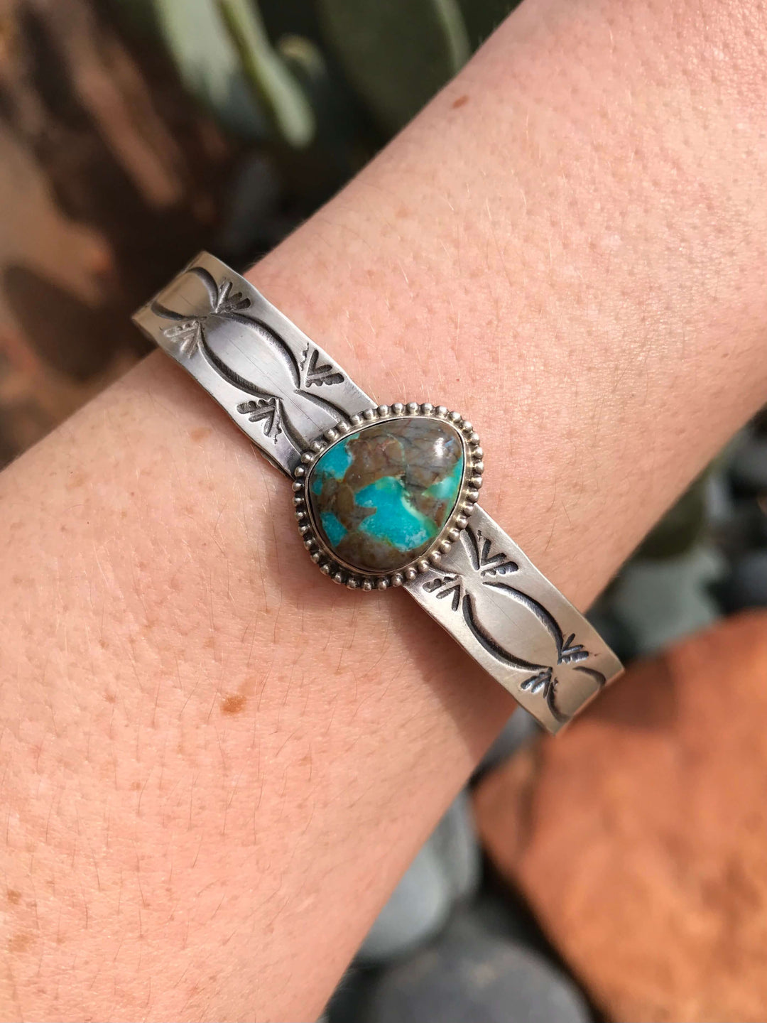 The Pimaco Cuff, 1-Bracelets & Cuffs-Calli Co., Turquoise and Silver Jewelry, Native American Handmade, Zuni Tribe, Navajo Tribe, Brock Texas
