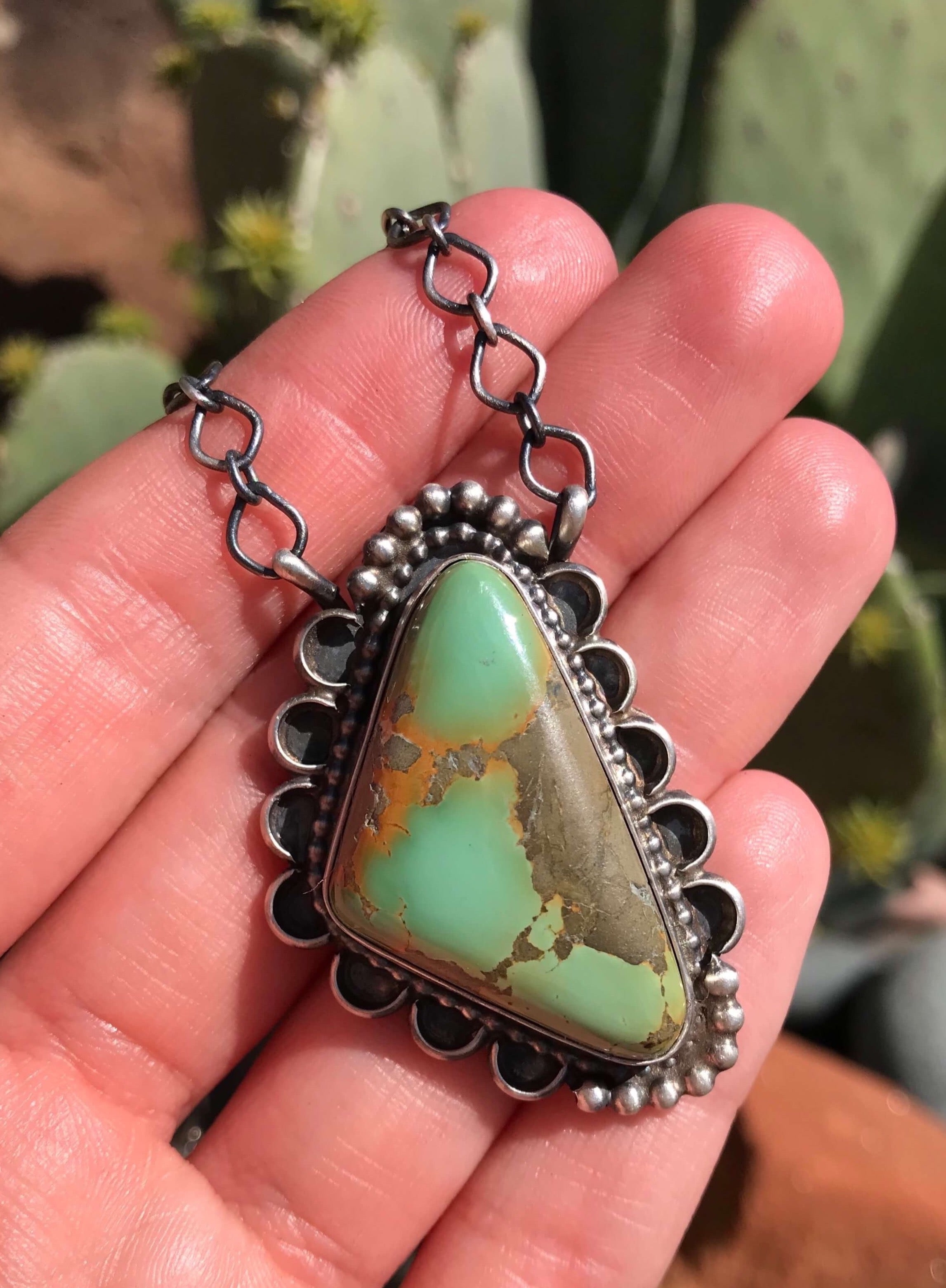 Gypsum Turquoise Necklace Calli Co Silver Fort Worth, TX