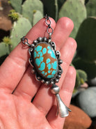 The Grant Turquoise Blossom Necklace-Necklaces-Calli Co., Turquoise and Silver Jewelry, Native American Handmade, Zuni Tribe, Navajo Tribe, Brock Texas