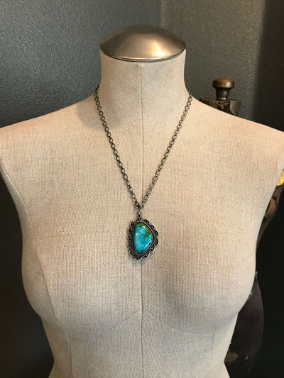 The Monument Valley Necklace, 8-Necklaces-Calli Co., Turquoise and Silver Jewelry, Native American Handmade, Zuni Tribe, Navajo Tribe, Brock Texas
