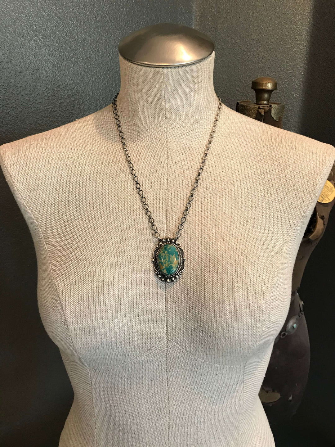 The Delancey Turquoise Necklace, 6-Necklaces-Calli Co., Turquoise and Silver Jewelry, Native American Handmade, Zuni Tribe, Navajo Tribe, Brock Texas