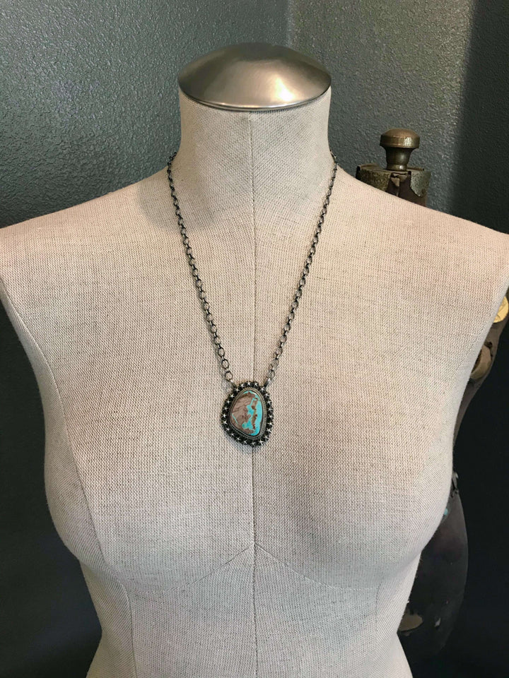 The Neiko Turquoise Necklace, 3-Necklaces-Calli Co., Turquoise and Silver Jewelry, Native American Handmade, Zuni Tribe, Navajo Tribe, Brock Texas