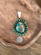 The Claire Cluster Pendant-Pendants-Calli Co., Turquoise and Silver Jewelry, Native American Handmade, Zuni Tribe, Navajo Tribe, Brock Texas