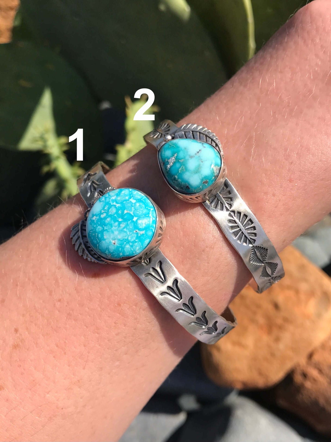 The Durham Turquoise Cuffs-Bracelets & Cuffs-Calli Co., Turquoise and Silver Jewelry, Native American Handmade, Zuni Tribe, Navajo Tribe, Brock Texas