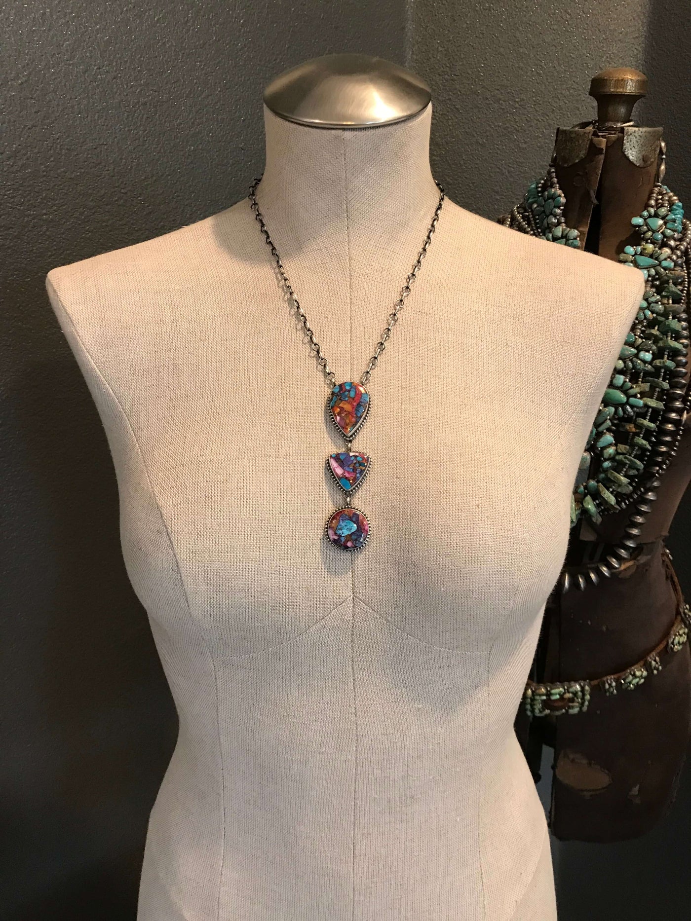 The Eliza Necklace-Necklaces-Calli Co., Turquoise and Silver Jewelry, Native American Handmade, Zuni Tribe, Navajo Tribe, Brock Texas