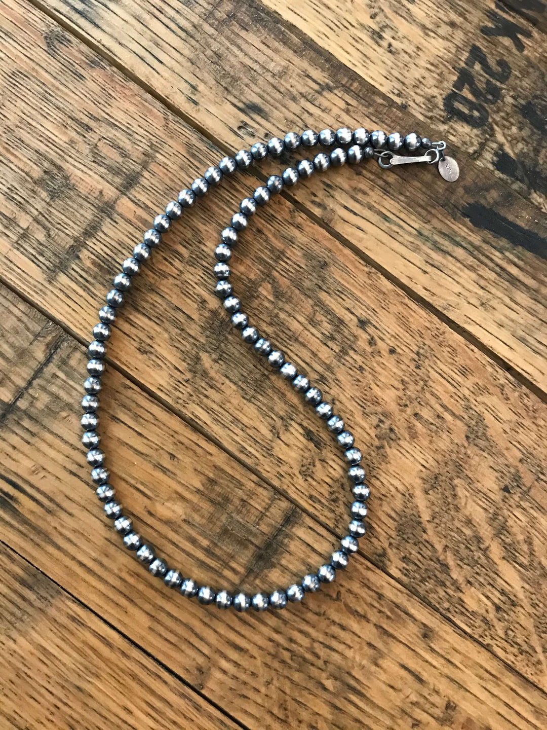 The Maverick 5mm Pearl Necklace-Necklaces-Calli Co., Turquoise and Silver Jewelry, Native American Handmade, Zuni Tribe, Navajo Tribe, Brock Texas