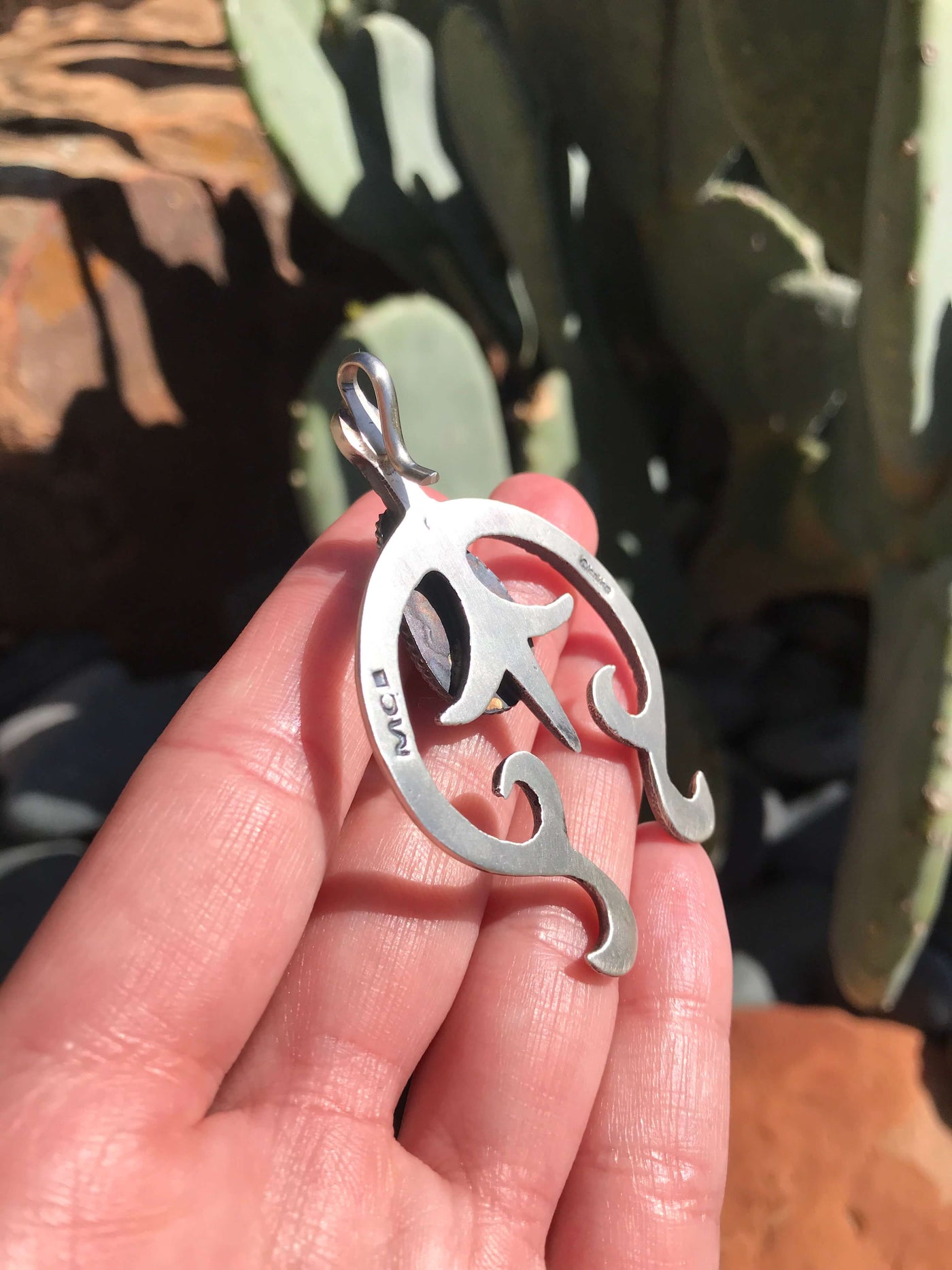 The Naja Pendant, 3-Pendants-Calli Co., Turquoise and Silver Jewelry, Native American Handmade, Zuni Tribe, Navajo Tribe, Brock Texas