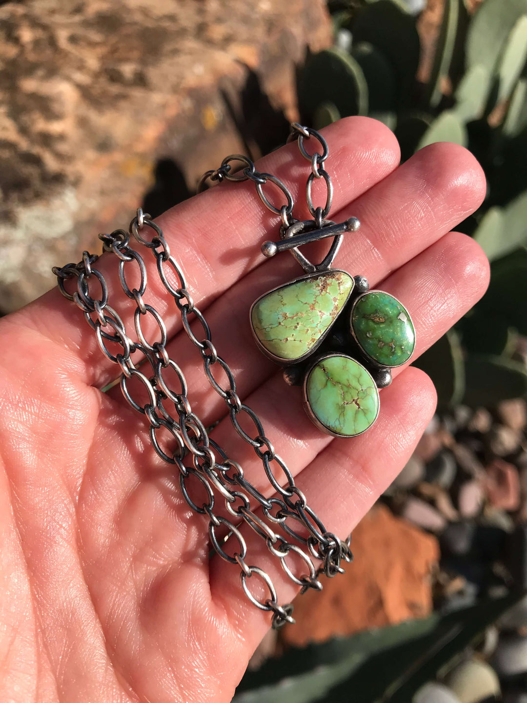 The Wittering Turquoise Necklace, 3-Necklaces-Calli Co., Turquoise and Silver Jewelry, Native American Handmade, Zuni Tribe, Navajo Tribe, Brock Texas