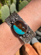 The Cedar Valley Turquoise Cuff-Bracelets & Cuffs-Calli Co., Turquoise and Silver Jewelry, Native American Handmade, Zuni Tribe, Navajo Tribe, Brock Texas