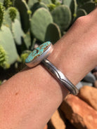 The Wallen Turquoise Cuff, 2-Bracelets & Cuffs-Calli Co., Turquoise and Silver Jewelry, Native American Handmade, Zuni Tribe, Navajo Tribe, Brock Texas