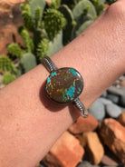 The Wallen Turquoise Cuff, 3-Bracelets & Cuffs-Calli Co., Turquoise and Silver Jewelry, Native American Handmade, Zuni Tribe, Navajo Tribe, Brock Texas