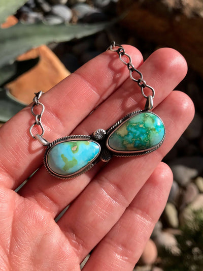 The Isles Turquoise Necklace, 3-Necklaces-Calli Co., Turquoise and Silver Jewelry, Native American Handmade, Zuni Tribe, Navajo Tribe, Brock Texas