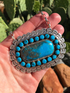 The Meridian Turquoise Statement Necklace-Necklaces-Calli Co., Turquoise and Silver Jewelry, Native American Handmade, Zuni Tribe, Navajo Tribe, Brock Texas