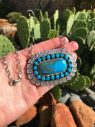 The Meridian Turquoise Statement Necklace-Necklaces-Calli Co., Turquoise and Silver Jewelry, Native American Handmade, Zuni Tribe, Navajo Tribe, Brock Texas