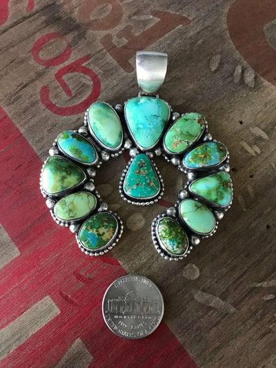 The Thora Sonoran Gold Naja Pendant-Pendants-Calli Co., Turquoise and Silver Jewelry, Native American Handmade, Zuni Tribe, Navajo Tribe, Brock Texas