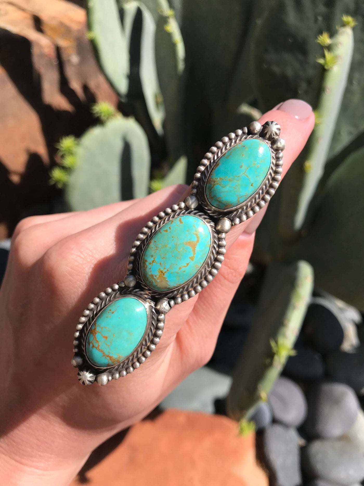 The Kennewick Ring, Adjustable-Rings-Calli Co., Turquoise and Silver Jewelry, Native American Handmade, Zuni Tribe, Navajo Tribe, Brock Texas