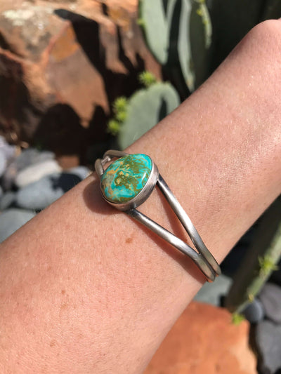 The Darling Cuff-Bracelets & Cuffs-Calli Co., Turquoise and Silver Jewelry, Native American Handmade, Zuni Tribe, Navajo Tribe, Brock Texas