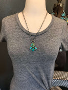 The Jenner Turquoise Necklace, 2-Necklaces-Calli Co., Turquoise and Silver Jewelry, Native American Handmade, Zuni Tribe, Navajo Tribe, Brock Texas