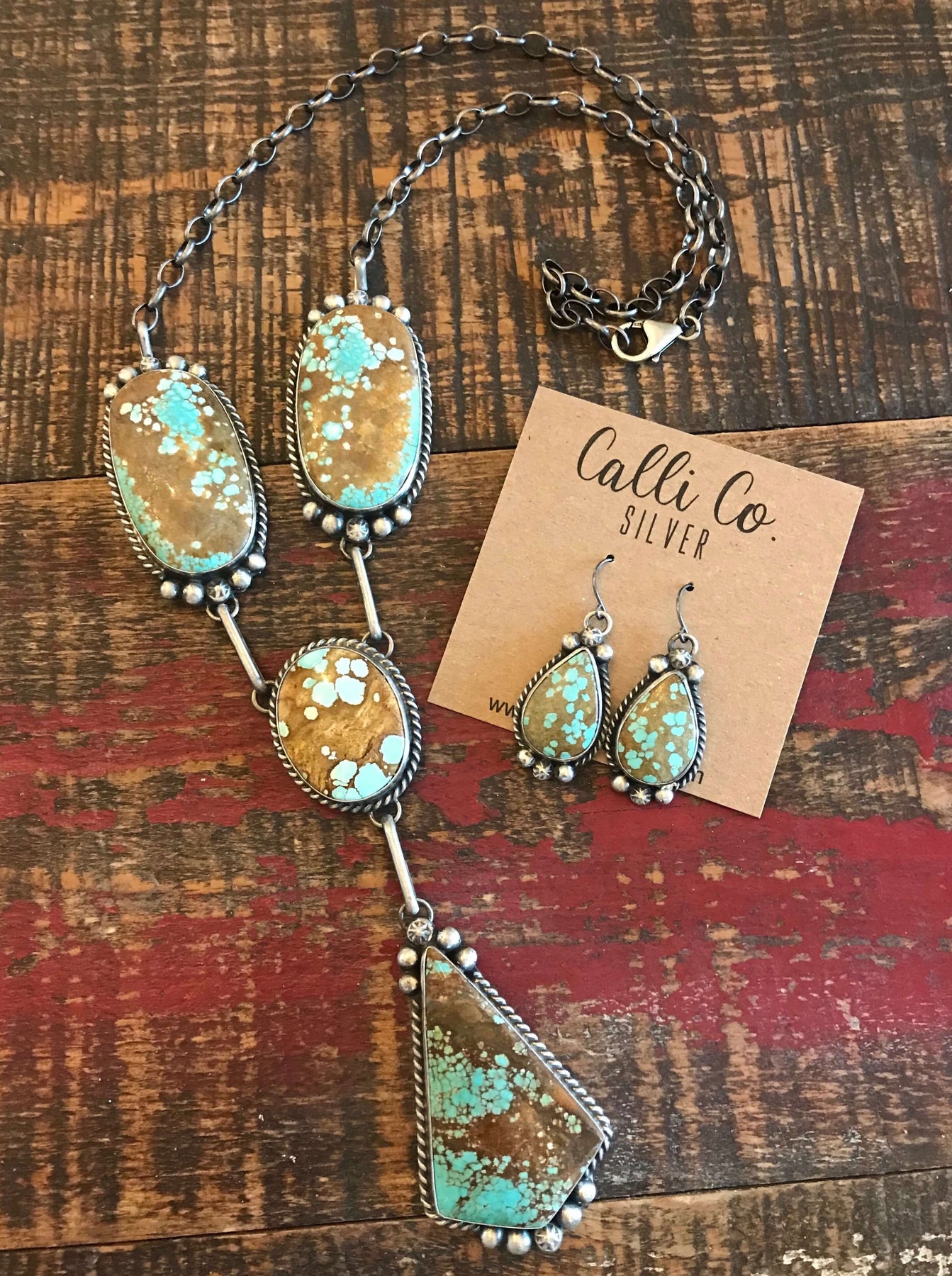 Alice” Turquoise Lariat Necklace