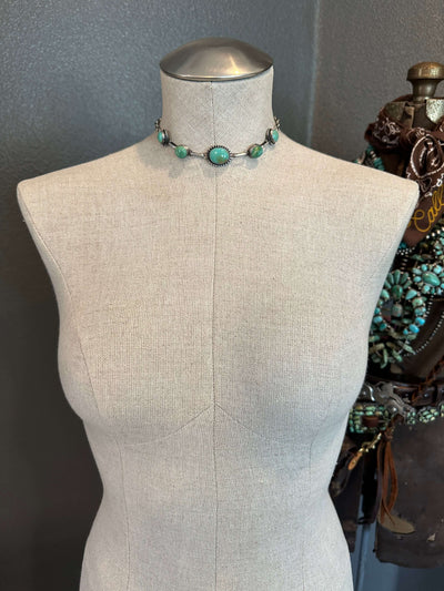 The Lulu Choker, 3-Necklaces-Calli Co., Turquoise and Silver Jewelry, Native American Handmade, Zuni Tribe, Navajo Tribe, Brock Texas