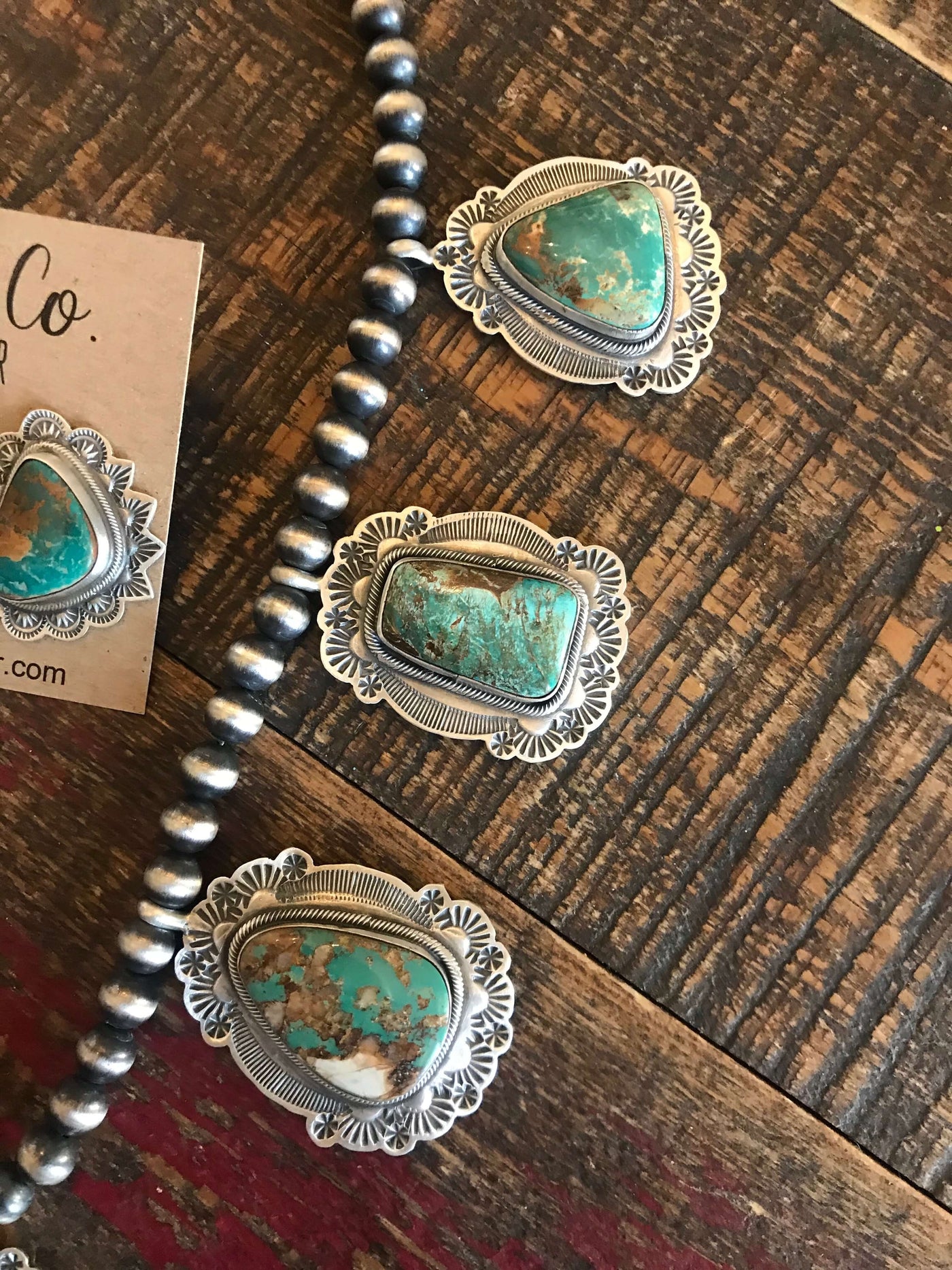 The Lockewood Royston Statement Necklace-Necklaces-Calli Co., Turquoise and Silver Jewelry, Native American Handmade, Zuni Tribe, Navajo Tribe, Brock Texas