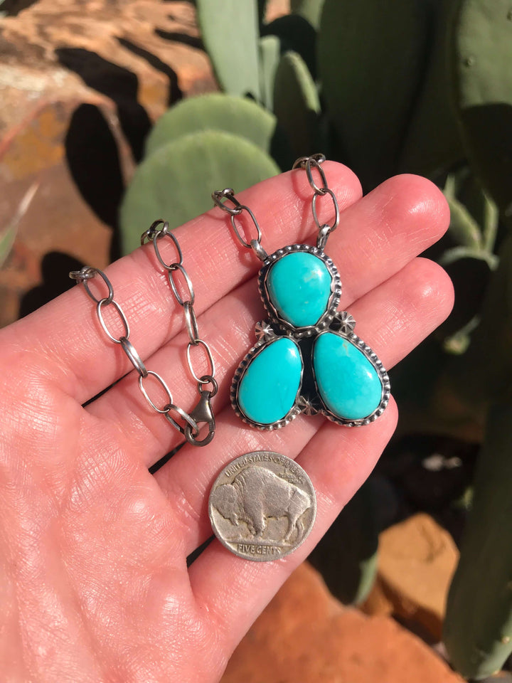 The Haltom Necklace, 8-Necklaces-Calli Co., Turquoise and Silver Jewelry, Native American Handmade, Zuni Tribe, Navajo Tribe, Brock Texas