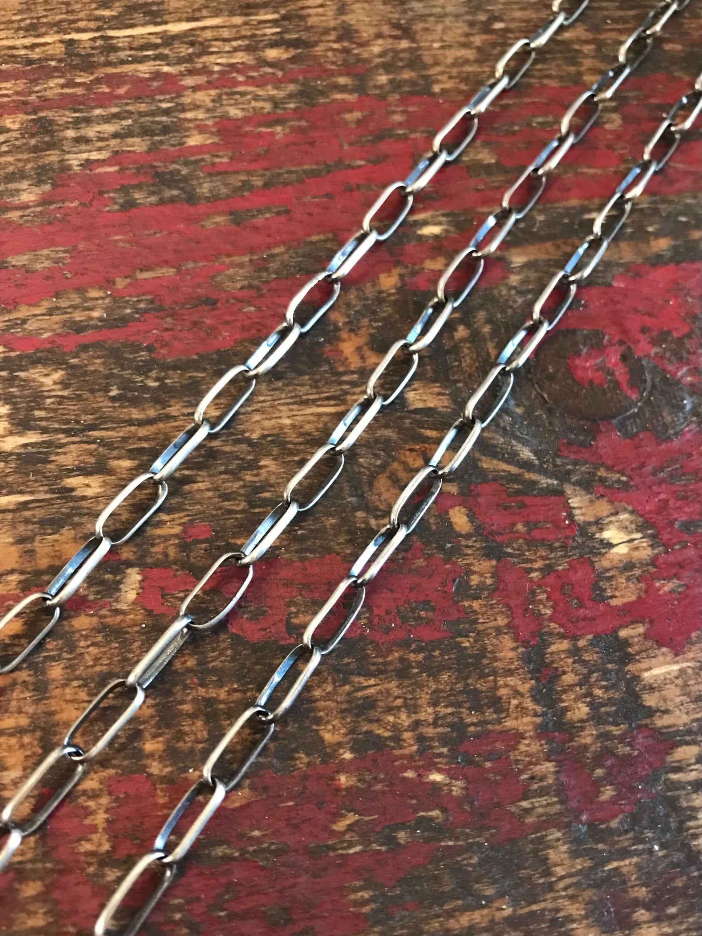 The Petite Handmade Link Chain-Necklaces-Calli Co., Turquoise and Silver Jewelry, Native American Handmade, Zuni Tribe, Navajo Tribe, Brock Texas