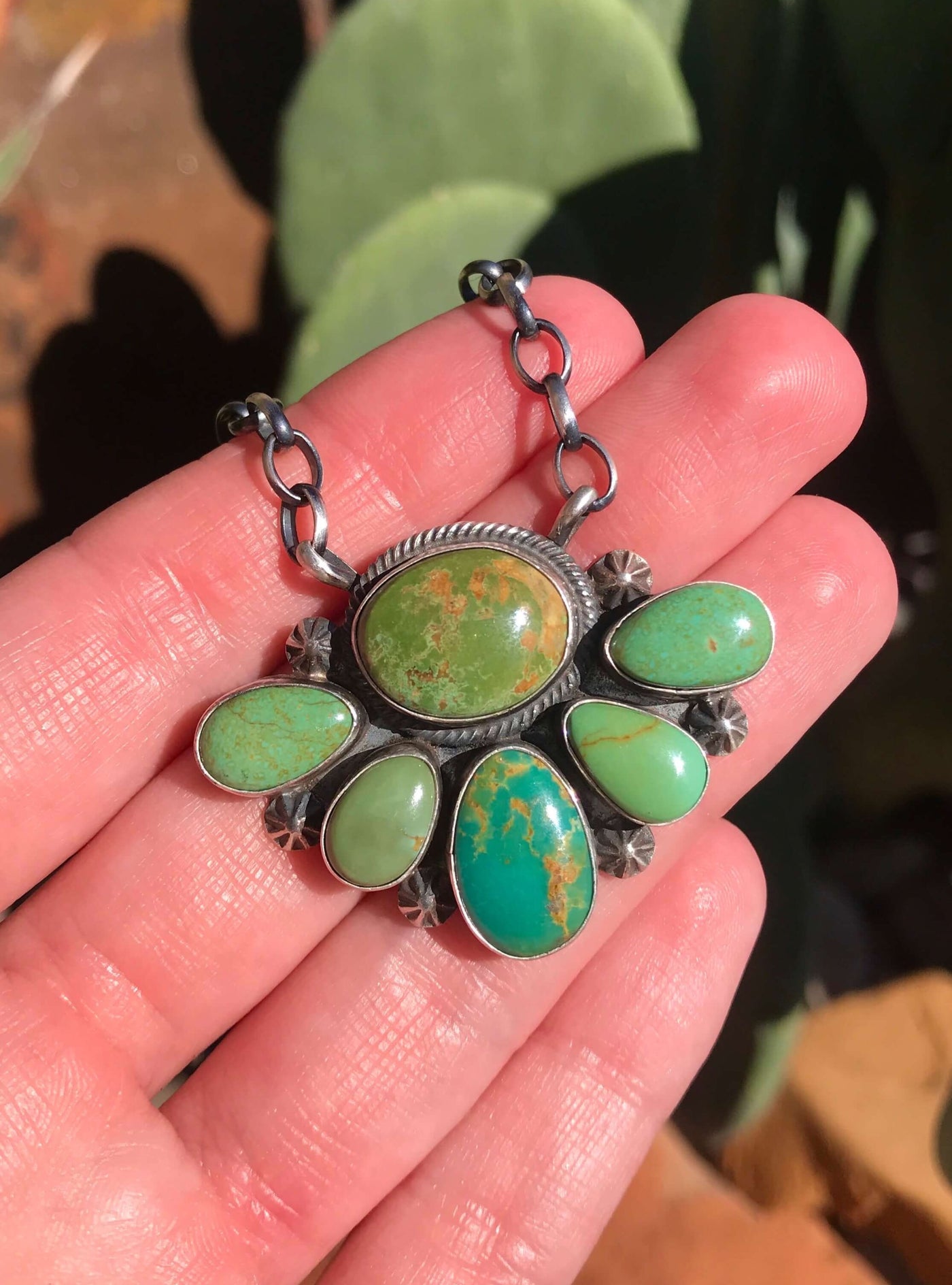 The Eastland Necklace, 4-Necklaces-Calli Co., Turquoise and Silver Jewelry, Native American Handmade, Zuni Tribe, Navajo Tribe, Brock Texas