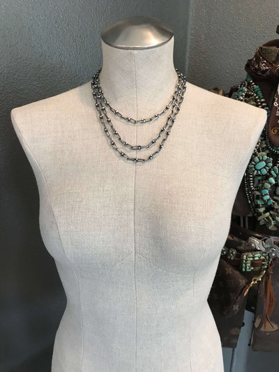 The Calli Chain-Necklaces-Calli Co., Turquoise and Silver Jewelry, Native American Handmade, Zuni Tribe, Navajo Tribe, Brock Texas