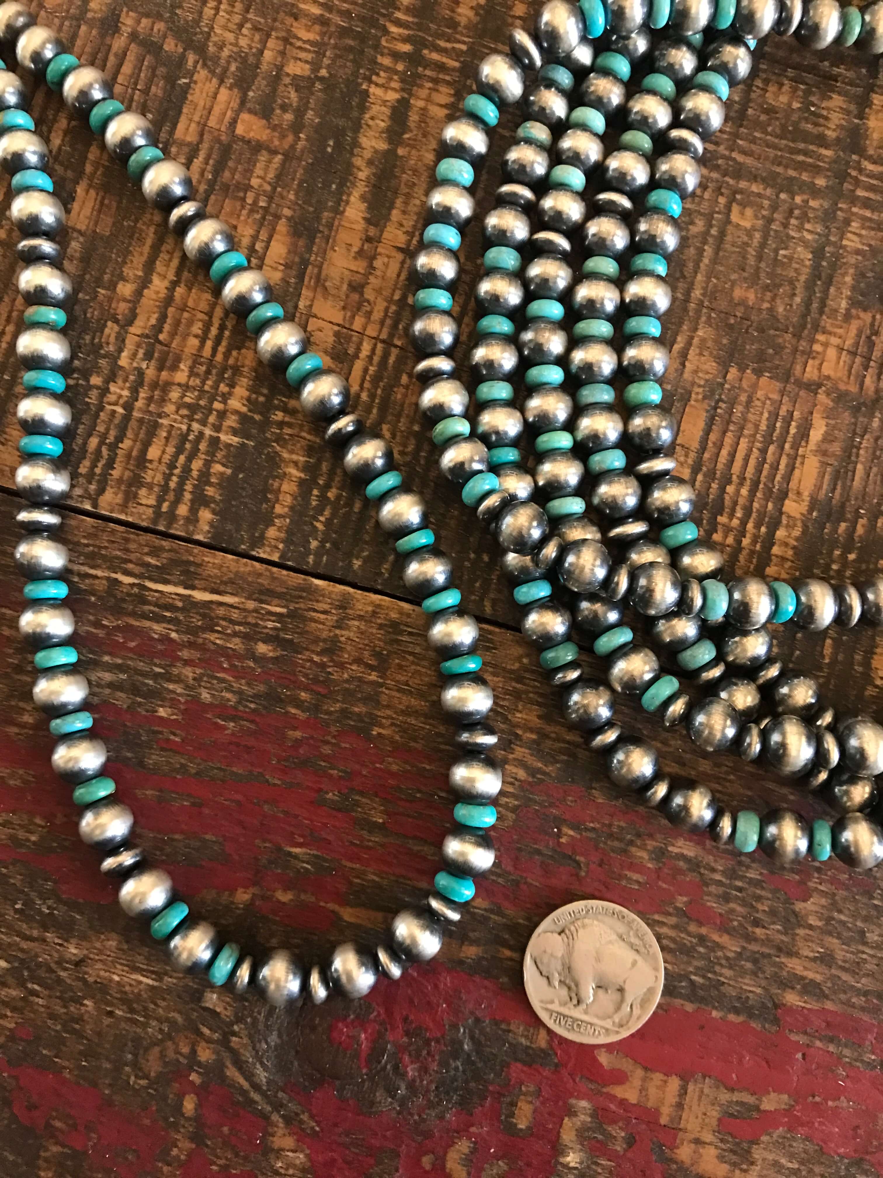 The Willowcreek Necklace, 20"-Necklaces-Calli Co., Turquoise and Silver Jewelry, Native American Handmade, Zuni Tribe, Navajo Tribe, Brock Texas