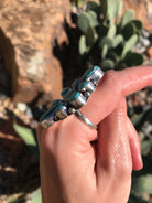 The Highriver Adjustable Turquoise Cluster Ring, 3-Rings-Calli Co., Turquoise and Silver Jewelry, Native American Handmade, Zuni Tribe, Navajo Tribe, Brock Texas