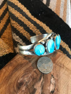 The Cococino Turquoise Cuff-Bracelets & Cuffs-Calli Co., Turquoise and Silver Jewelry, Native American Handmade, Zuni Tribe, Navajo Tribe, Brock Texas