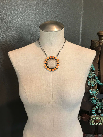 The 1921 Spiny Necklace-Necklaces-Calli Co., Turquoise and Silver Jewelry, Native American Handmade, Zuni Tribe, Navajo Tribe, Brock Texas