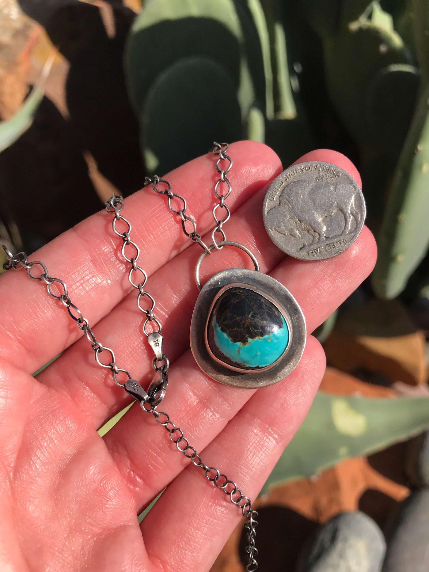 The Arapahoe Necklace, 2-Necklaces-Calli Co., Turquoise and Silver Jewelry, Native American Handmade, Zuni Tribe, Navajo Tribe, Brock Texas